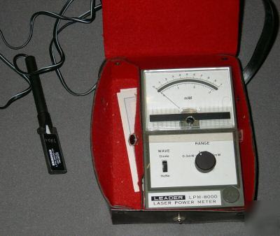 Leader laser power meter lpm-8000 w/ optical sensor