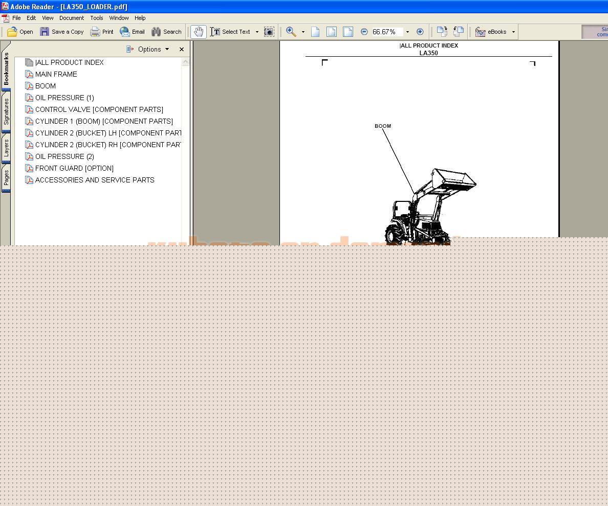 Kubota LA351 parts manual - we have other manuals