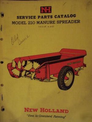New holland 210 manure spreader parts manual - original