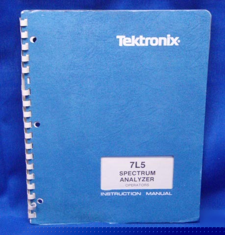 Tektronix 7L5 operators manual