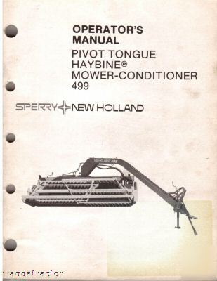 New holland 499 haybine mower owners manual