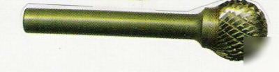 Sd-41 ball carbide burr double cut 3/32 x 3/32 x 1/8