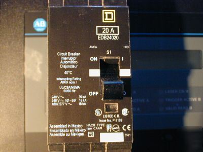 New square d circuit breaker edb 2P 20A EDB24020 * *