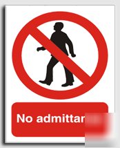 No admittance sign-adh.vinyl-200X250MM(pr-027-ae)