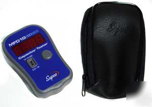 Supco model MFD10 capacitor tester with carrying case 