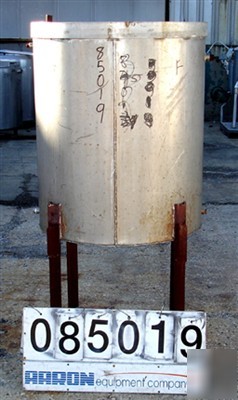 Used: tank, 110 gallons, 316 stainless steel, vertical.