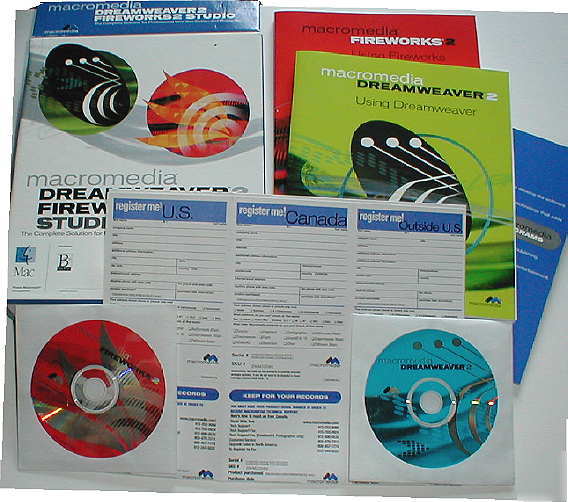 Macromedia dreamweaver fireworks 2 studio web/graphics