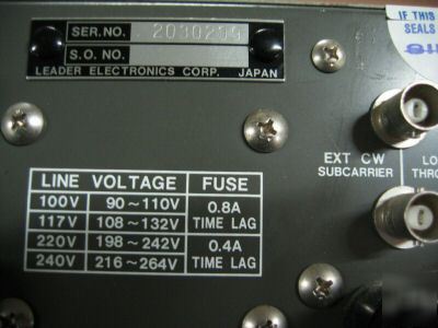 Leader electronics vectorscope lvs-5850 ntsc