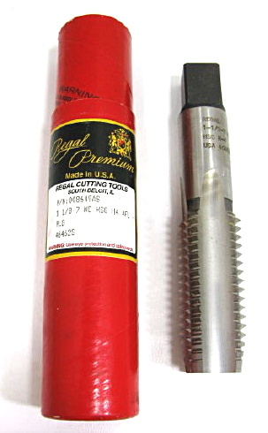 New 1 1/8-7 nc hand tap hs g H4 4 flute plug regal usa