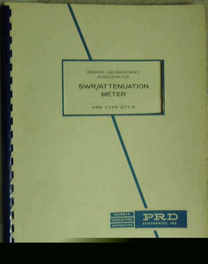 Prd electronics swr attenuation meter 277-d manual