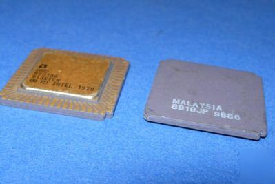 R80186 amd vintage rare cpu gold small logo 80186 
