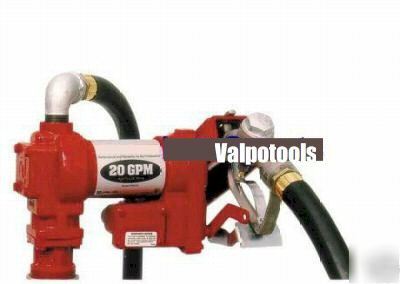 New 20 gpm heavy duty 12V fuel transfer pump gas diesel 