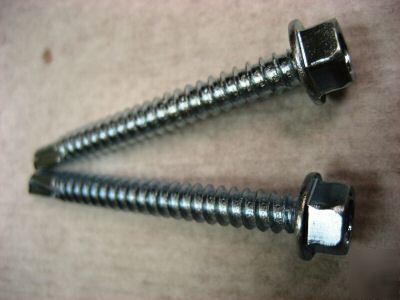 14 x 1 hex washer head tek self drill screws 100PK