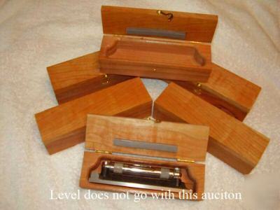 Starrett 6 inch machinist level wood storage box cherry
