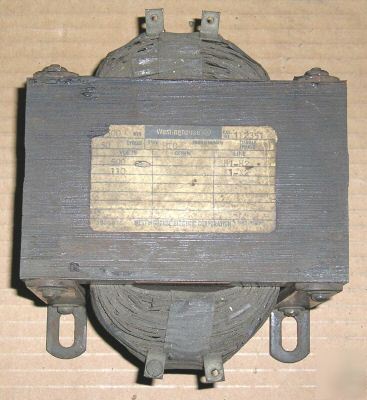 Westinghouse control transformer 500 va