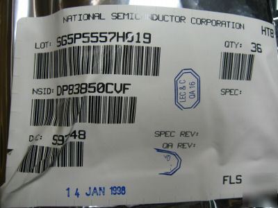 P/n DP83850CVF ; ic controller interface 132-pqfp