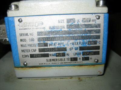 Fischer porter flowmeter 8 in. 10DX3111AEE18P2A2LK11321