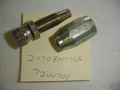 Qty 1 ** weatherhead # 24708N-406 fitting for # 8 hose