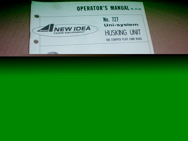 New idea 727 husking unit operator manual