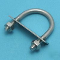 U-bolt w/plate 304 stainless steel 1/2