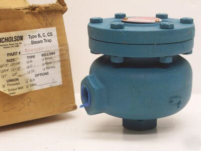 New nicholson C32 c-32 thermostatic steam trap, 1/2