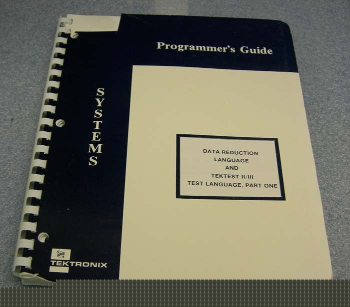 Tektronix programmer's guide data red lang/tektest lang