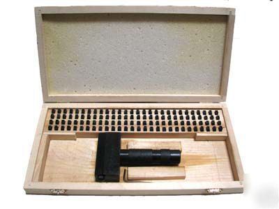 112 pc interhangeable steel letter punch kit size 3/16