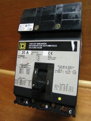 New square d i-line FH36020 fh-36020 20 amp 20AMP style