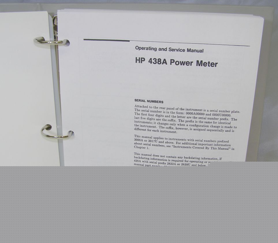 Hp 438A power meter operating & service manual