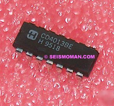 4EA harris CD4013 4013 ic flip flop dual d 14-dip