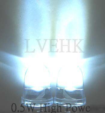 50P 10MM high power 0.5W 6-chip white led 280KMCD+resis