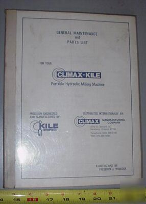 Kile climax hydraulic portable mill milling machine 