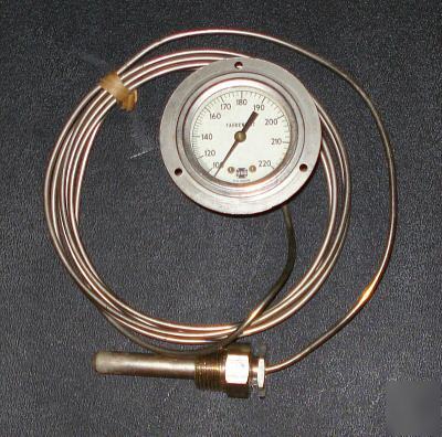 New 100-220F ametek temperature gauge 10' socket in box