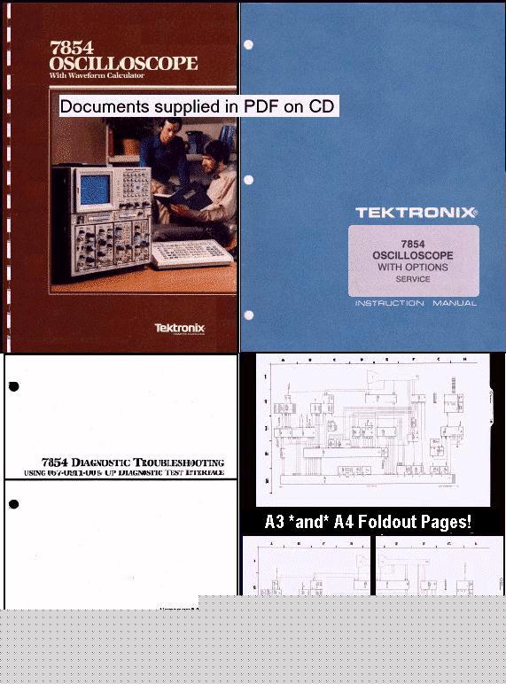 Tek 7854 manuals and publications (set of 7) textsrch