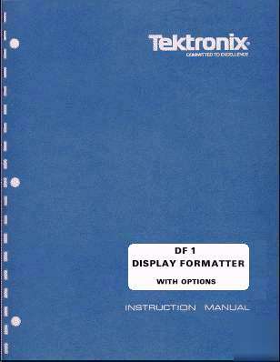 Tek DF1 svc/ops manual in dual resolutions free ship