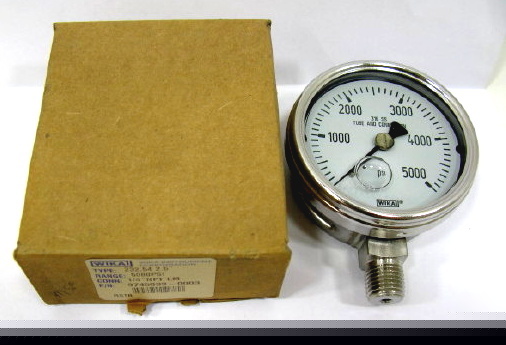 Wika pressure gauge 0-5000 psi glycerin 2-1/2
