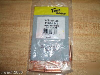 25 tweco weldskill WS14H-35 mig contact tips