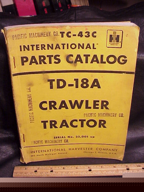1956 international td-18A crawler tractor parts manual