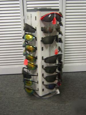 Safety glasses and display rack 
