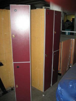 Pre-owned gym lockers 70 bays 1 & 2 door styles sale 