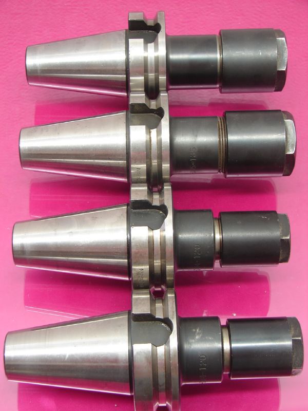 (4) nikken bt flange collet chuck - taper 45 (lot 2052)