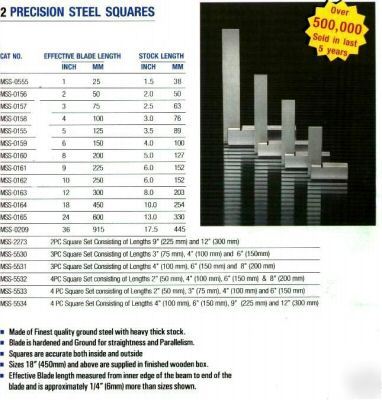 Engineering square precision toolroom quality 3