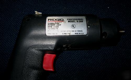 Ridgid k-38B cordless drain cleaner power unit tool