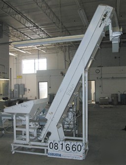 Used: fmc syntron incline belt conveyor/elevator, model