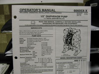 Pump diaghram ingersol rand 66605X-x