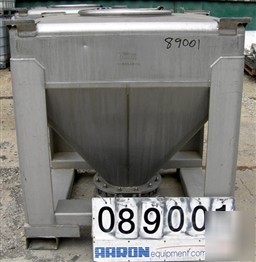 Used: tote systems tote bin, 35 cubic feet, 304 stainle