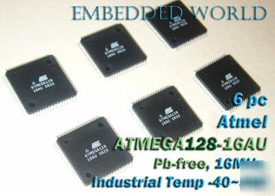 6PC atmel ATMEGA128-16AU avr mega microcontroller pic