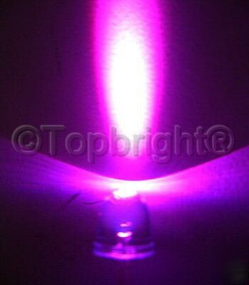 1000PC megabright pink led 10MM 50000 mcd free resistor