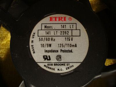 Etri model 141 lt 115VAC fan
