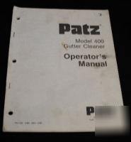 Patz model 400 gutter cleaner